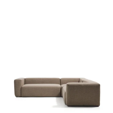Угловой диван Blok из коричневой синели, 4 места, 290 x 290 см