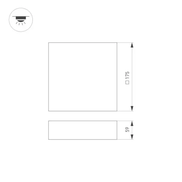 Накладной светильник Arlight SP-Quadro-S175x175-16W Day4000 034779