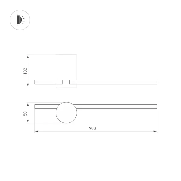 Настенный светильник Arlight SP-Vinci-S900x55-10W Day4000 033550