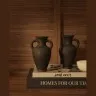 Tefare Набор из 2 ваз из терракоты в черном цвете, 18 см / 18 см