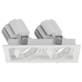 Встраиваемый карданный светильник Arlight MS-VORTEX-BUILT-S210x117-2x20W Day4000 (WH-WH, 40 deg, 230V) (IP20 Металл) 057768