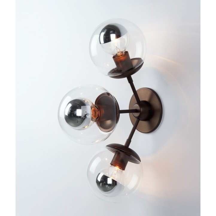 Бра Modo Sconce 3 Globes Black