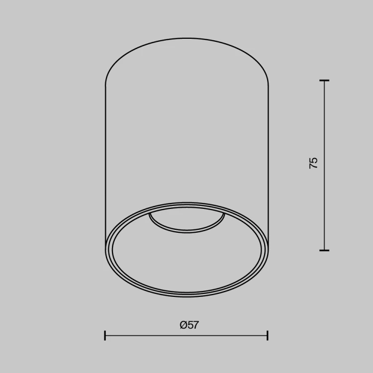 Накладной светильник Maytoni Alfa LED C064CL-8W2.7K-RD-B - 