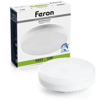 Светодиодная диммируемая лампа Feron LB-456 GX53 12W 4000K 51065 Светодиодная диммируемая лампа Feron LB-456 GX53 12W 4000K 51065