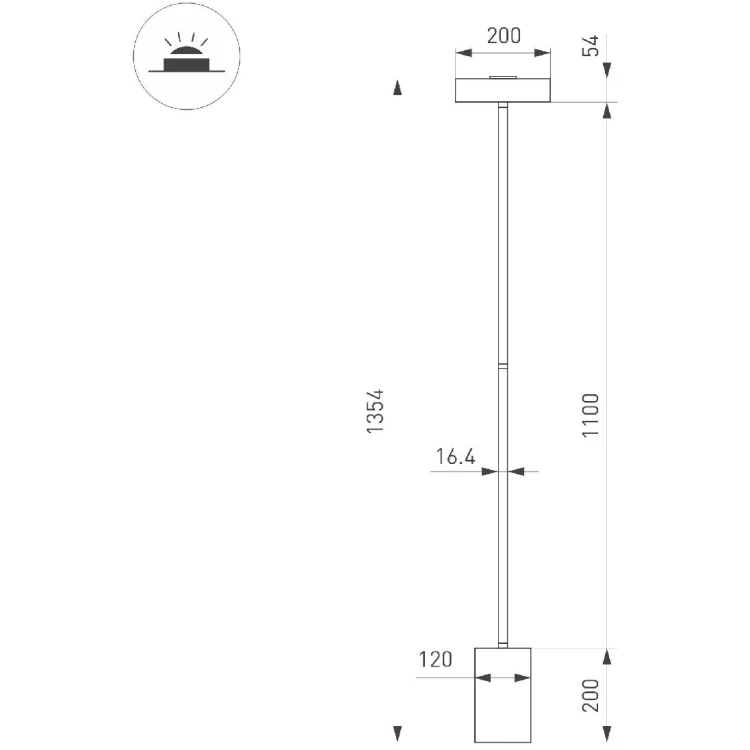 Торшер Arlight SP-SAMSARA-FLOOR-16W Warm3000 (BK, 110 deg, 230V) 052014