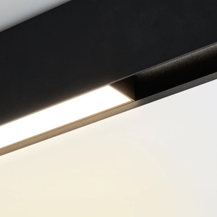 Трековый магнитный светильник Arlight MAG-FLAT-45-L605-18W Warm3000 (BK, 100 deg, 24V, DALI) 046584