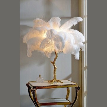 Лампа настольная The Feather Table Lamp Silver