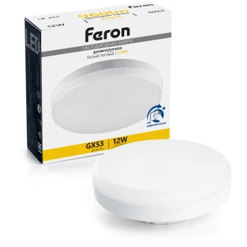 Светодиодная диммируемая лампа Feron LB-456 GX53 12W 2700K 51064 Светодиодная диммируемая лампа Feron LB-456 GX53 12W 2700K 51064