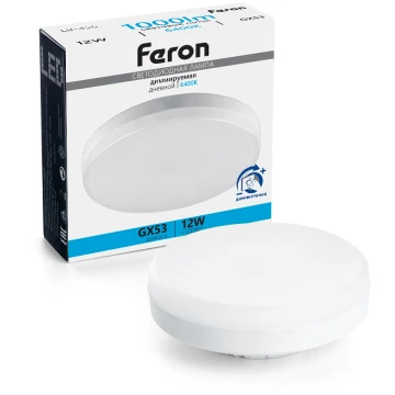 Светодиодная диммируемая лампа Feron LB-456 GX53 12W 6400K 51066 Светодиодная диммируемая лампа Feron LB-456 GX53 12W 6400K 51066