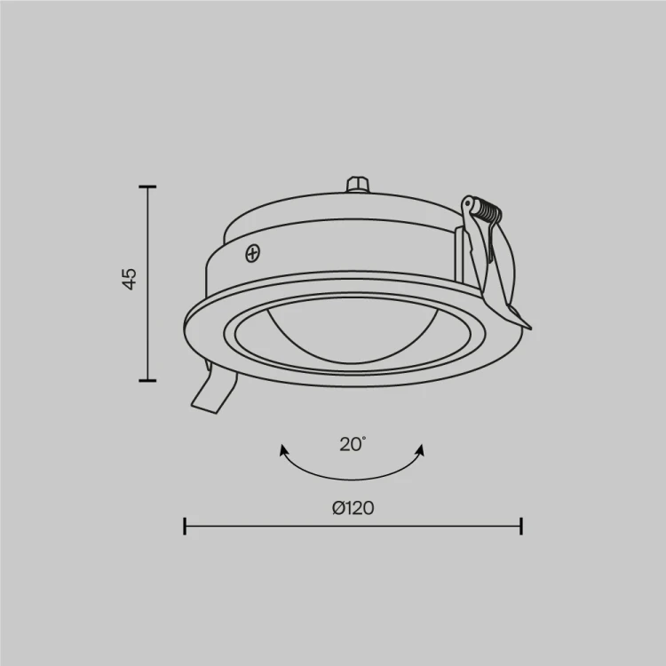 Встраиваемый светильник Maytoni Lens DL105-12W4K-W - 