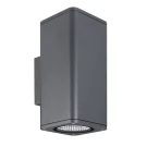 Уличный настенный светильник Arlight LGD-EVO-WALL-TWIN-S100x100-2x12W Warm3000 (GR, 44 deg, 230V) 046195 Уличный настенный светильник Arlight LGD-EVO-WALL-TWIN-S100x100-2x12W Warm3000 (GR, 44 deg, 230V) 046195