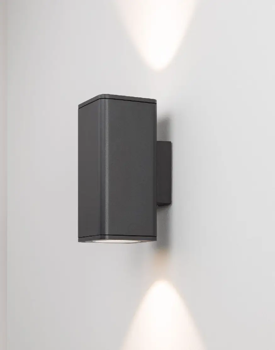 Уличный настенный светильник Arlight LGD-EVO-WALL-TWIN-S100x100-2x12W Warm3000 (GR, 44 deg, 230V) 046195