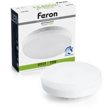 Светодиодная диммируемая лампа Feron LB-457 GX53 15W 4000K 51068 Светодиодная диммируемая лампа Feron LB-457 GX53 15W 4000K 51068
