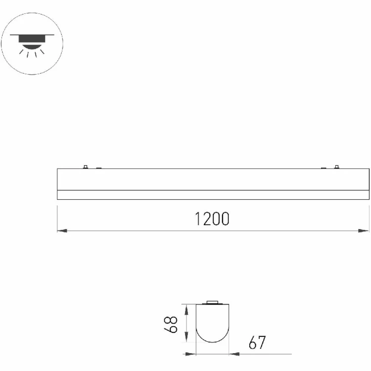 Линейный подвесной светильник Arlight ALT-LARGO-1200-30W Warm3000 052090