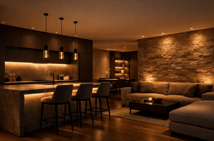 Архитектура кухонного света: как проектировать визуальный комфорт