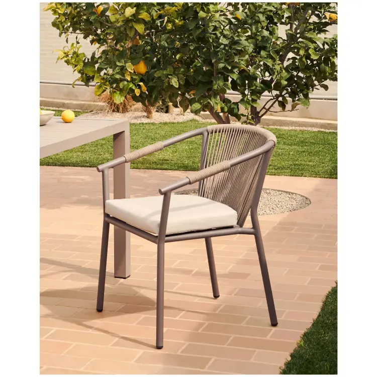 Xelida Садовый стул из алюминия и коричневого шнура