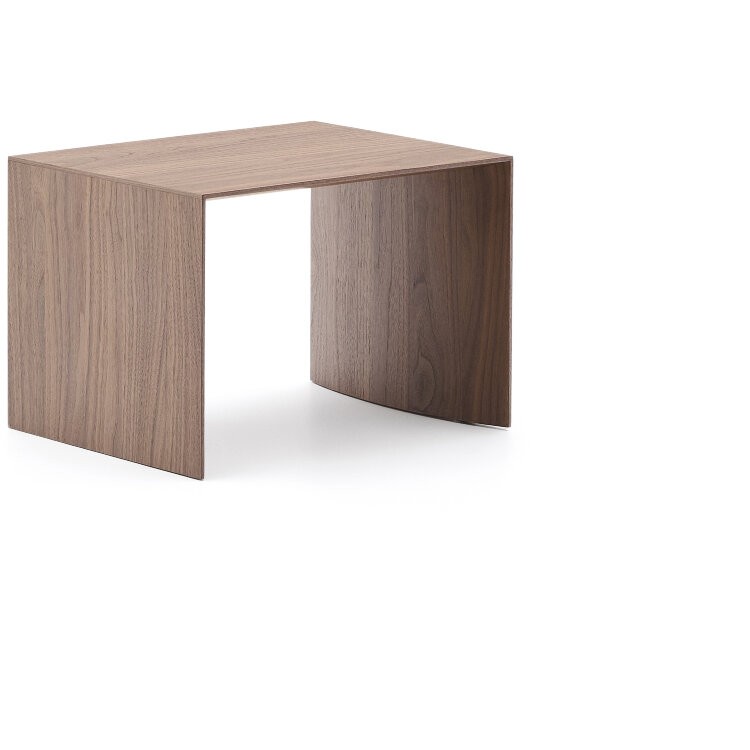 Litto Приставной столик из шпона ореха натурального цвета 55 x 40 см