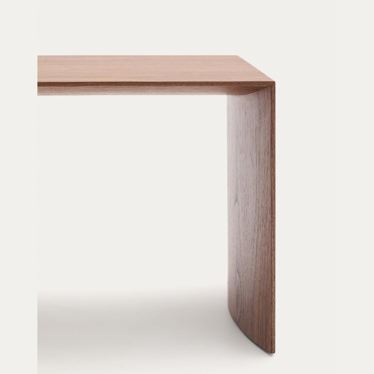 Litto Приставной столик из шпона ореха натурального цвета 55 x 40 см