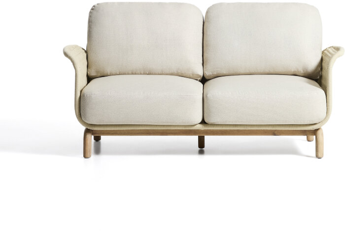 Уличный диван Alipa из акации и веревки цвета экрю 165 см