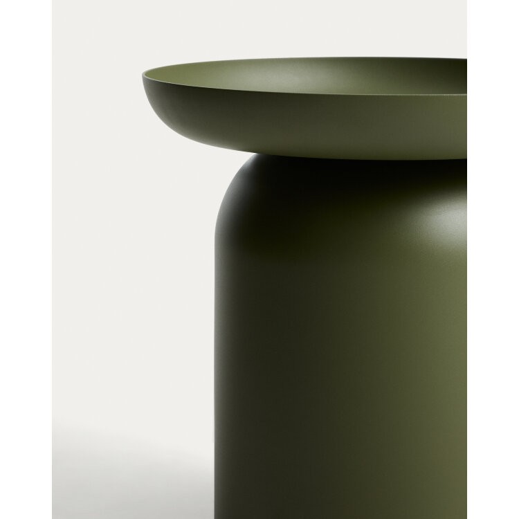 Уличный столик Arcola из зеленого алюминия, диаметр 45 см