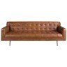 Диван Chester 3-местный из темно-коричневой кожи модель 6225