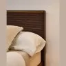 Кровать Norlen из орехового шпона с темной отделкой LED 180 x 200 см
