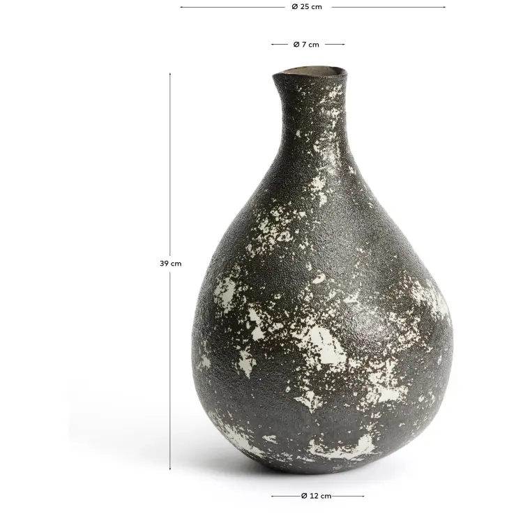 Керамическая ваза Orelin в черно-белом цвете 39 см