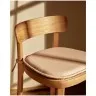 Барный стул Romane из бука с натуральной отделкой шпона ясеня и сиденьем из ротанга
