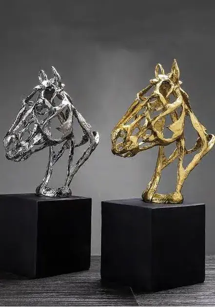 Статуэтка Horse decor golden