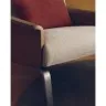 Кресло Amsen бежевое из дубовой фанеры со стальными ножками