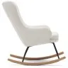 Maustin Кресло-качалка из белой овчины со стальной конструкцией и деревом бука
