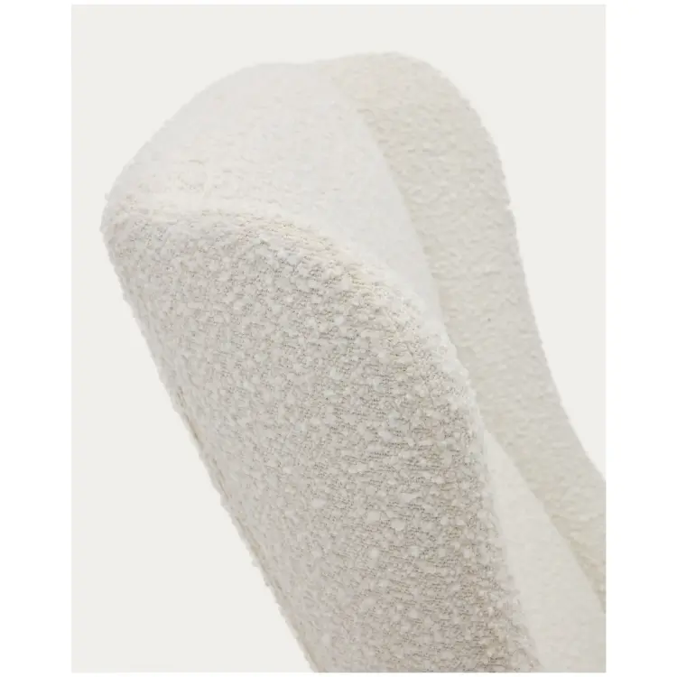 Maustin Кресло-качалка из белой овчины со стальной конструкцией и деревом бука