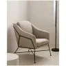 Brida Кресло бежевое на черных стальных ножках
