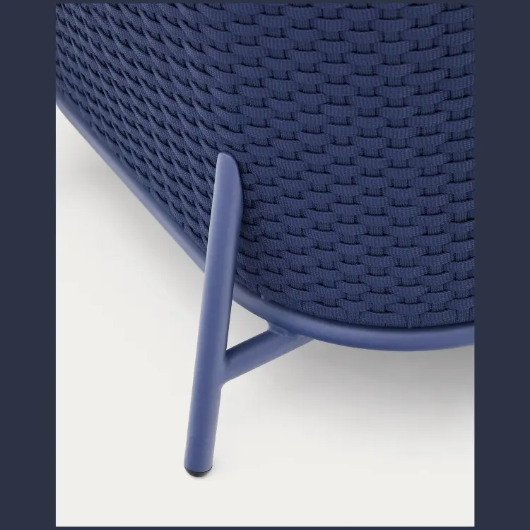 Уличное кресло Sedalis из алюминия и веревки синего цвета