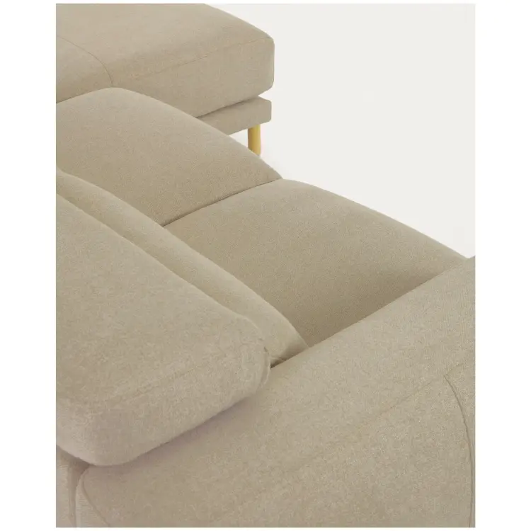 Singa 3-местный диван с правым шезлонгом бежевого цвета 296 см