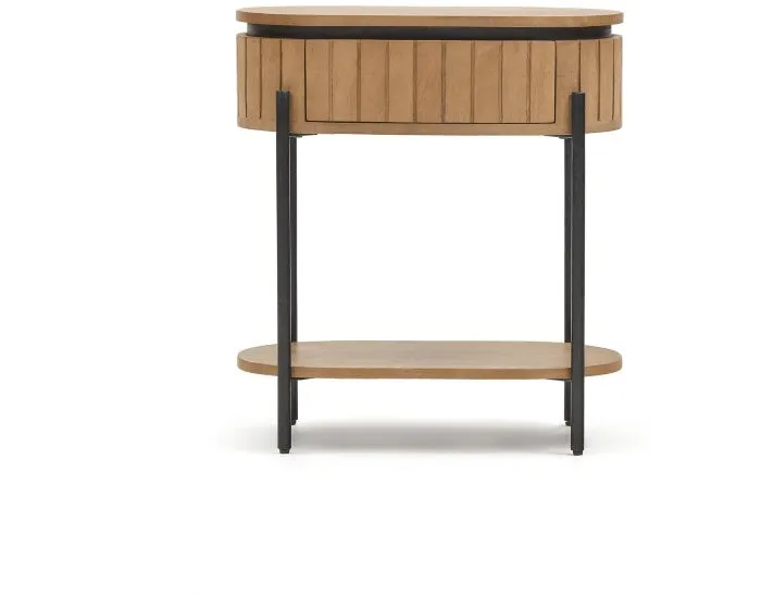 Licia Прикроватная тумбочка из дерева манго с натуральной отделкой 55 x 56 см