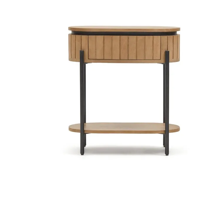 Licia Прикроватная тумбочка из дерева манго с натуральной отделкой 55 x 56 см