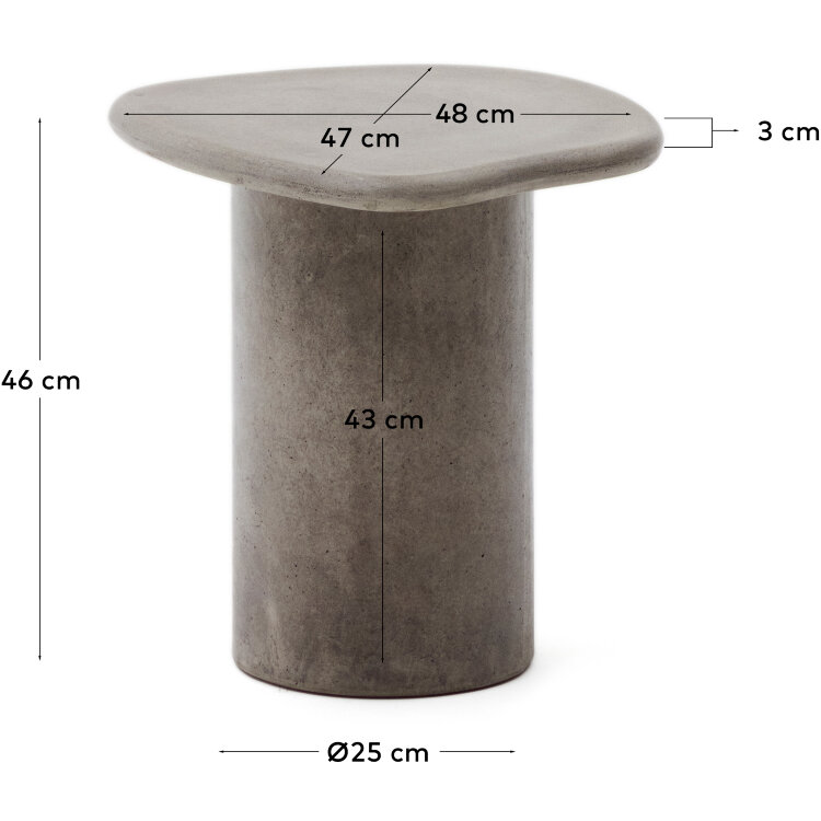 Приставной столик из цемента Macarella 48 x 47 см