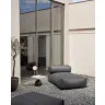 Пуф-шезлонг со спинкой  Square темно-серого цвета для садового модульного дивана 165 x101см