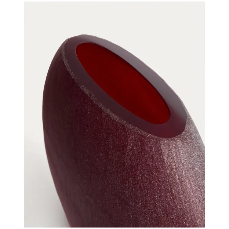 Ваза из бордового стекла Rovena 43,5 см