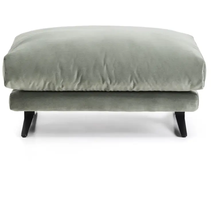 Пуф для ног Veliro из зеленого бархата, 85 x 90 см