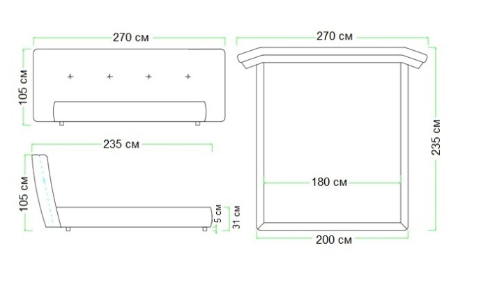 Двуспальная кровать Rever
