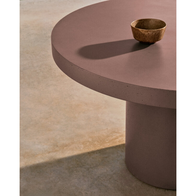 Aiguablava Журнальный столик терракотовый цементный Ø120 см