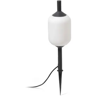 Уличный светильник Saigon с шипом серый/белый матовый 0,1M R17