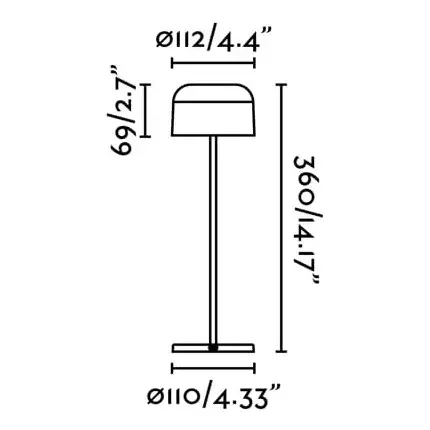 MAVIS 360 Переносная лампа желтая 3W 2700K