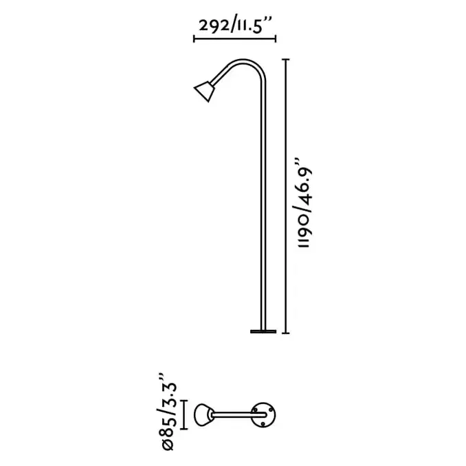 LILY 1190 Уличный маяк черный LED 3W 2700K 24V