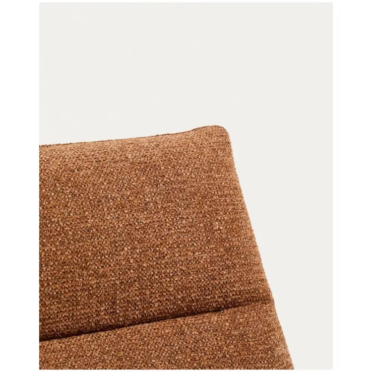 Кресло Asen из терракотового шенилла с черными стальными ножками