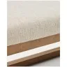 Банкетка Loya из бежевого шенилла и бука с отделкой орех 128 см