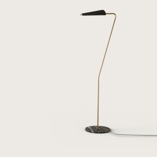 Торшер Bion золотой с черным абажуром