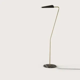 Торшер Bion золотой с черным абажуром